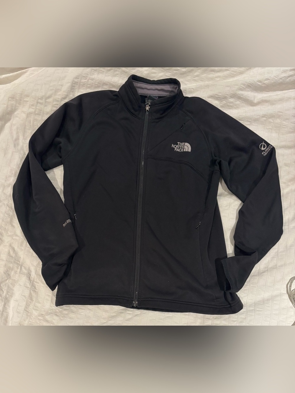 The North Face Jacket Women’s Medium Fitted Black Flight Series TKA Stretch Zip